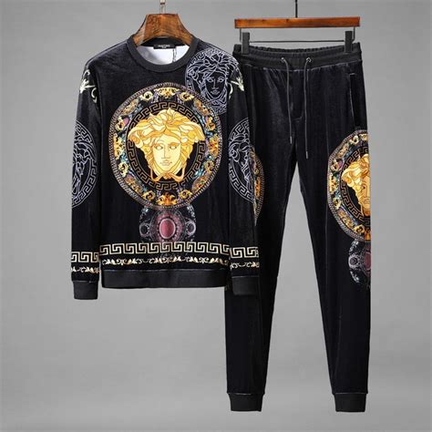 mens versace tracksuits|velvet tracksuit men's Versace.